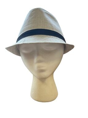 NWOT Vintage Target Merona Linen Blend Fedora Hat 2000s Indie Boho